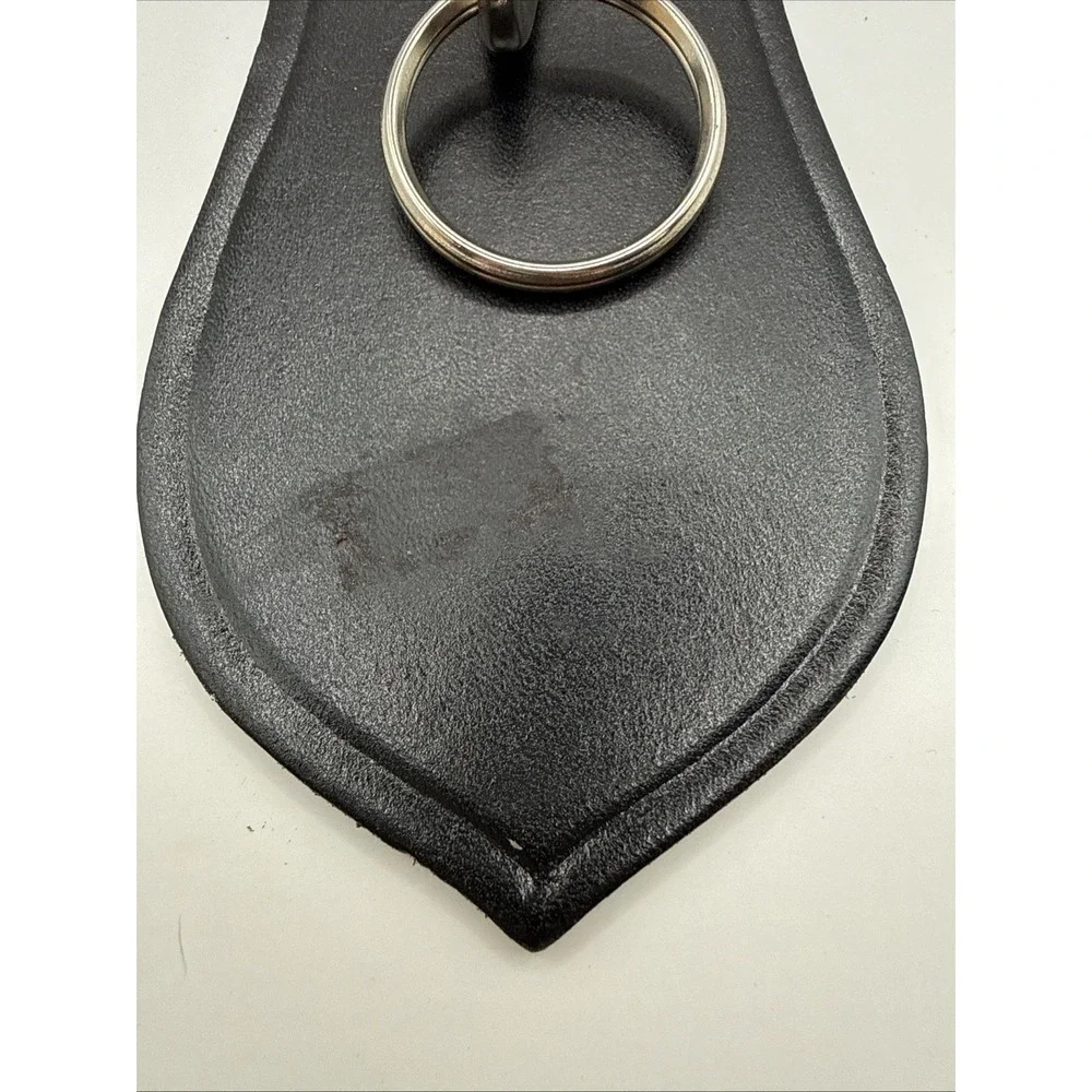 Bianchi Deluxe Key Case, Black Leather, Smooth Leather Keychain